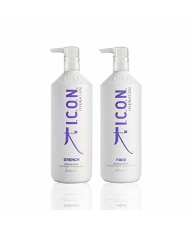Buy Comb + K.I.C.O.N Drench Shampoo 33.8 oz & Free Conditioner DUO Set - International Shipping Available - Buy Online on GoSupps.com
