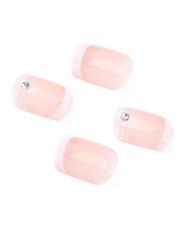 Handcess 24PCS Nude French Ballerina Press On Nails Stylish Artificial False Nails for Women & Girls - Buy Online on GoSupps.com
