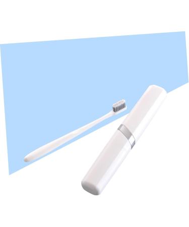 Gleavi Travel Toothbrush Set | Ethui Toothbrush for Adults | Pipe Holder | Gift-Ready Protective Cover & Box - White - Buy Online on GoSupps.com