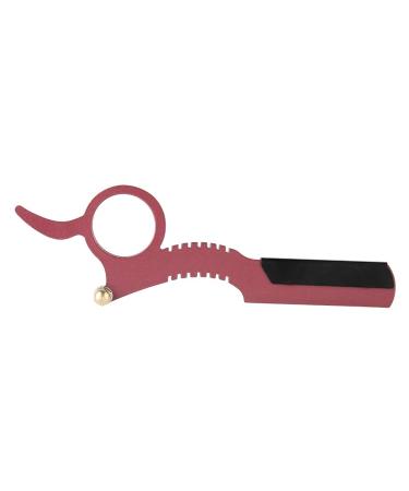 Stainless Steel Manual Straight Razor for Men - Asiermesser Thumb Shape Shaver for Facial Hair Removal (Red) - Buy Online on GoSupps.com