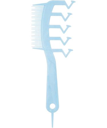 Peigne dents larges en forme de Z pour d m ler les cheveux boucl s d m lant les cheveux fendu taquinerie peigne dents larges bleu - Buy Online on GoSupps.com
