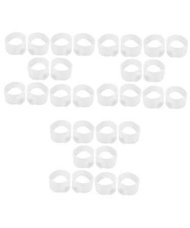 SOIMISS 15 Pairs Foot Slimming Tool Magnetic Toe Ring for Women Pu Toe Separator Feet Toe Silicone Gel Women's White Massage 3x3cmx3pcs Whitex3pcs