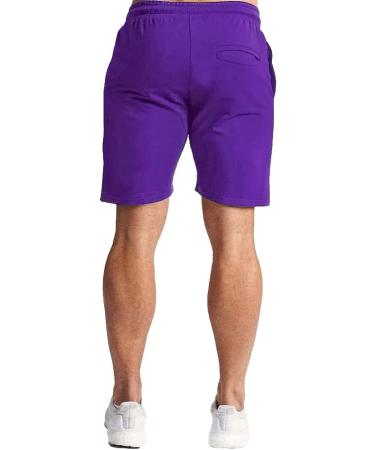 EVERWORTH Men's Casual Training Shorts 2 Pack - Purple/Black, Large | Gym Workout Fitness, Bodybuilding, Running Jogging Shorts - Buy Online on GoSupps.com