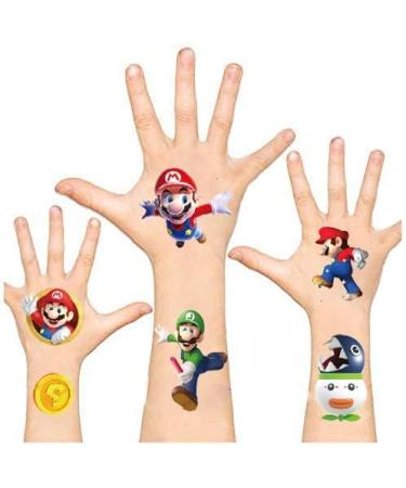 Super Mario Bros Temporary Tattoo 8 Sheets - Kids Waterproof Tattoo Stickers for Mario Theme Birthday Party Favors - Buy Online on GoSupps.com