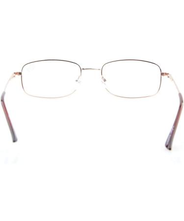 Eyekepper Bridge-Flex Memory Titanium Reading Glasses for Men & Women - Gold +1.5 Spring Hinges International Shipping - Buy Online on GoSupps.com