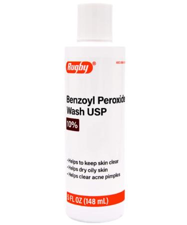 Rugby Benzoyl Peroxide Wash USP 10%  5 fl oz Bottle