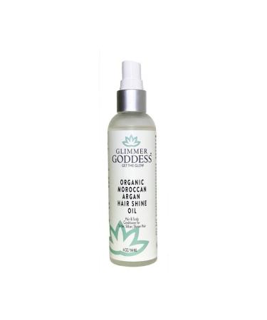 GLIMMER GODDESS Organic Hair Shine Spray with Moroccan Argan Oil 4 oz