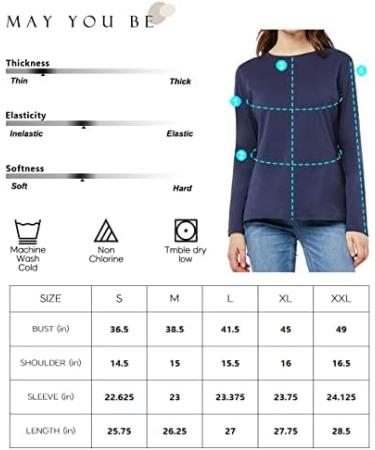 Women's 100% Soft Cotton Crew Neck Long Sleeve T-Shirt (2-Pack) - Black/White, XX-Large - Buy Online on GoSupps.com