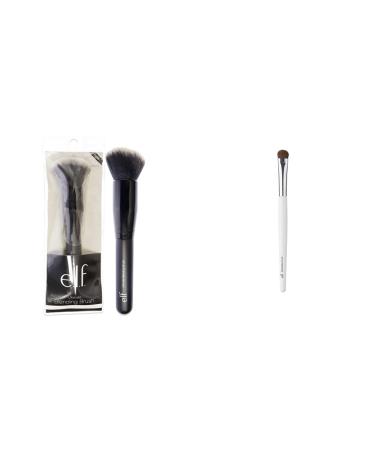 e.l.f. Ultimate Blending Brush + e.l.f. Eyeshadow Brush | Vegan Makeup Tools for Face and Eyes Blending Brush + Blends Foundation
