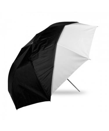 Westcott 2011 43-Inch Optical White Satin Collapsible with Removable Black Cover Umbrella (Black)
