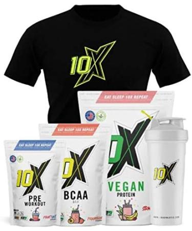 10X Athletic Vegan Protein 580g Chocolate Strawberry - Nut Free, Sugar Free, Plant Based, Dairy Free, Gluten Free - Pack of 1 - Buy Online on GoSupps.com