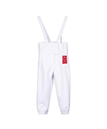 Adult Children's Fencing Pants, CE Certified 350N Fencing Equipment Protective Clothing, Foil/Epee/Sabre Fencing Suit - White Right 54