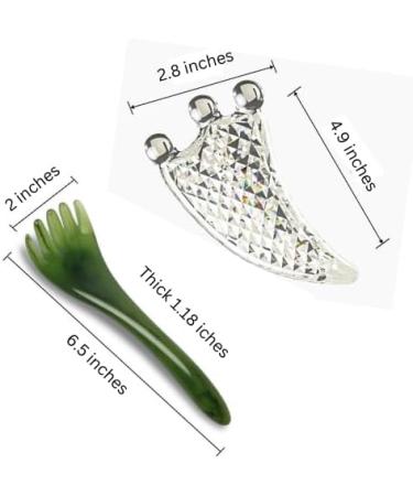 Gua Sha Facial Massage Tools Kit - 3 Piece Resin Scraper for Anti-Wrinkle Face & Neck Deep Tissue Therapy Includes Flax Bag - Buy Online on GoSupps.com