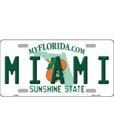 Miami Florida Novelty Metal License Plate Tag LP-6007
