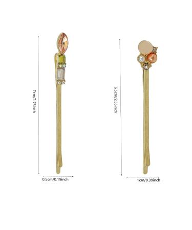 6 Pcs Vintage Crystal Rhinestone Hair Pins - Elegant Bobby Pins for Women - Buy Online on GoSupps.com