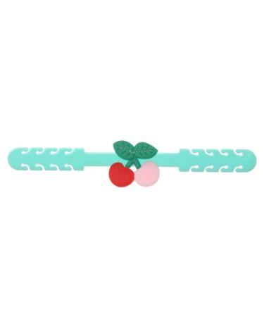 5pcs Kids Cartoon 14 * 1.4cm Adjustable Extension Strap Buckle Ears Protectors Hook Ear Saver Grips Wearing Clips(Green)