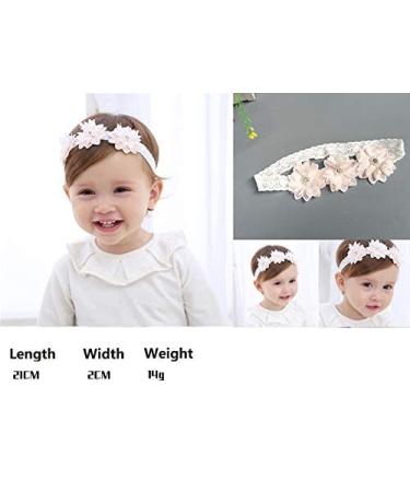 4 Pack Baby Girls Flower Headbands - Elastic Nylon Hair Accessories for Newborns | Perfect for Parties & Weddings - Buy Online on GoSupps.com