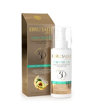 Ebru Salli by Thalia hair care oil 75 ml- without rinsing care oil with avocado argan and organic jojoba oils for dry and brittle hair