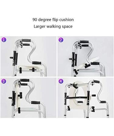 Wheelchair Medical Rehab for Seniors Old People Lightweight Aluminum Rollator Adjustable Rolling Walker with Seat for Elderly Disabled Interesting 2 - Buy Online on GoSupps.com