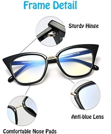 Buy ZUVGEES 2 Pack Women's Cute Oversized Cat Eye Blue Light Blocking Reading Glasses - Black & Transparent - 1.25x Strength - Stylish Computer Readers for All Ages - Buy Online on GoSupps.com
