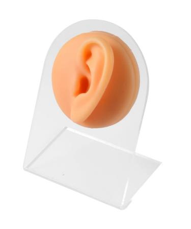 Silicone Ear Model Soft Flexible Fake Ear Piercing Practice Model Silicone Body Parts Realistic Ear Mold for Jewelry Display Teaching Tool Style3
