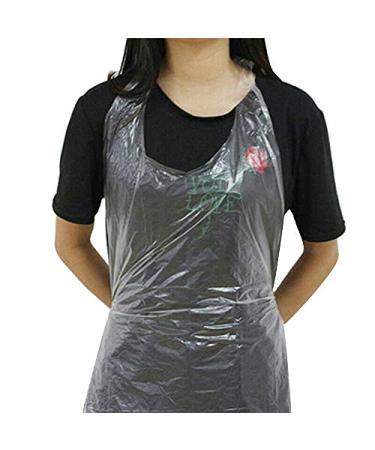 BSMTEBN 50Pcs Disposable Aprons Professional Transparent Lightweight Beauty Aprons for Painting Cooking Beauty Salon