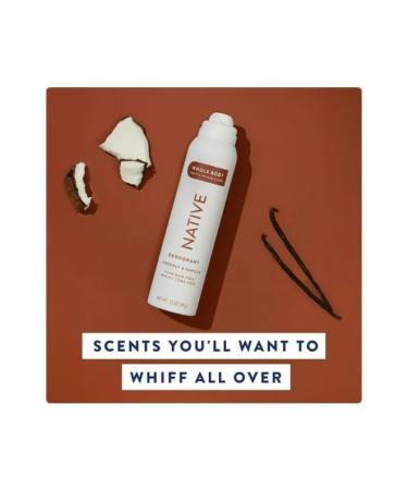 Native Whole Body Deodorant Spray - Coconut & Vanilla Aluminum-Free Baking Soda 3.5 oz - Unisex Deodorant for Women & Men - Buy Online on GoSupps.com