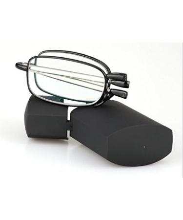 Photochromic Folding Readers - Compact Black Glasses (1.0x) - UV Protection & Sunlight Transition - Buy Online on GoSupps.com