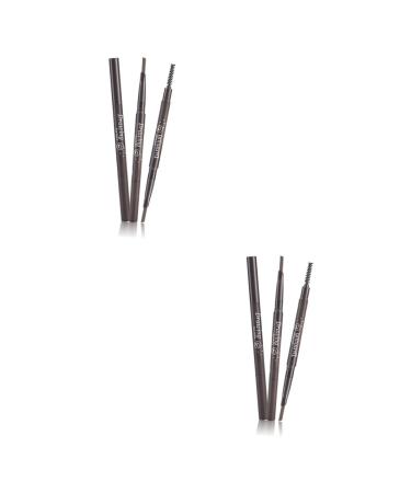 Beavorty 2pcs 2 1 eyebrow pen eyebrow brush brow pencil eye brow brush Double headed eyebrow microblading