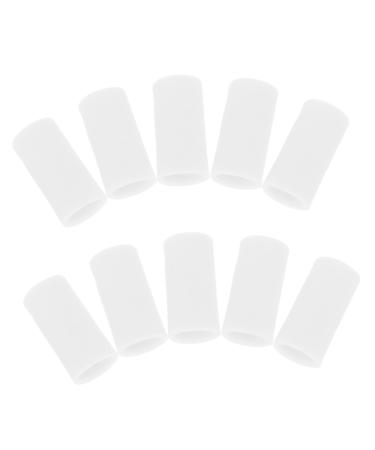 NOLITOY 5 Pairs Finger Protector Finger Cots Finger Supplies Finger Sleeve Cover Finger Sleeves Finger Guard Finger Covers Fingers Cover Finger Protection Covers White White 5.00X2.00X2.00CM