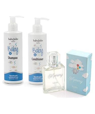 Baby Jolie Gift Set for Babies and Toddlers | Baby Shampoo 7.5Oz, Baby Conditioner 7.5Oz and Le Jolie Memory Baby Perfume 1.7Oz