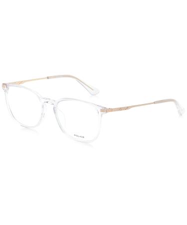 Police VPLD07 Glasses Shiny Crystal 52 for Men Shiny Crystal