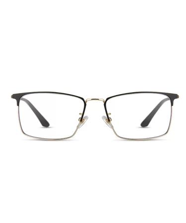 GHARAZ Fashion Reading Glasses for Men Lightweight Anti Blue Light Half Glasses Reader (Color : Black Size : 1.5+) 1.5+ Black
