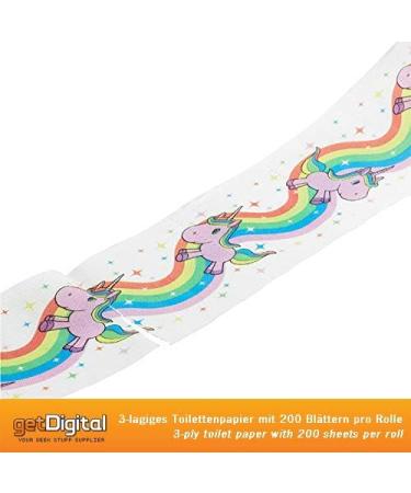 Buy getDigital 13013 Unicorn Rainbow Toilet Paper in Gift Box | Soft 3-Ply 200 Sheets | Perfect Gift for All Occasions - International Shipping Available - Buy Online on GoSupps.com