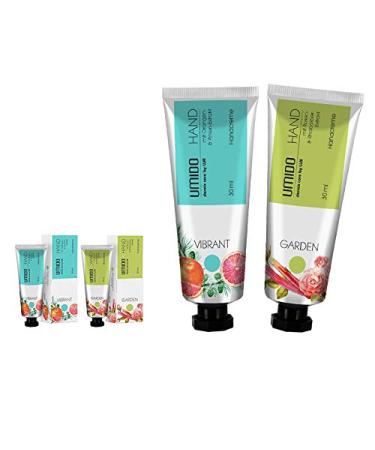 Umido 2 pieces set hand cream set 30 ml |1x orange extract & pine extract |1x rose extract & rhubarb extract |Without Parabens |Cream |Care cream |Hand lotion |Hand cream mini