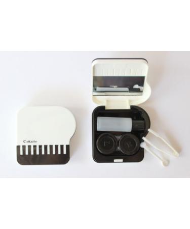 Contact Lens Case Storage Container Case Set Mirror Cute Piano White