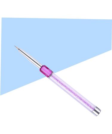 Beavorty manicure tools professional false tip builder brush flat brush pen dual brush pens nail brush flat pen purple medium Purple - Buy Online on GoSupps.com