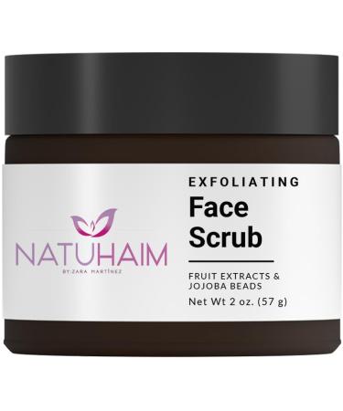 Exfoliante facial avanzado Natuhaim - Exfoliating Face Scrub with Fruit Extracts and Jojoba Beads 2 oz