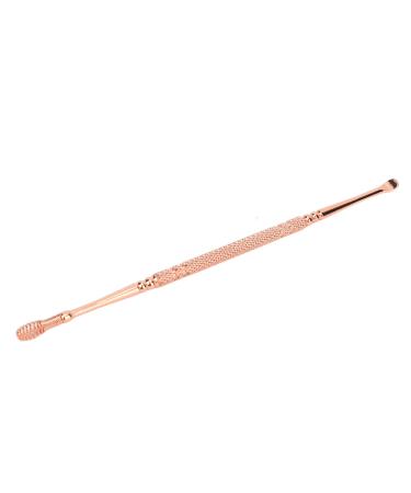 Ear Pick Earwax Curette Remover Convenient Practical Glossy Rounded for Home(Rose Gold)