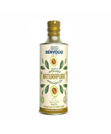 BENVOLIO - Huile d'avocat d sodoris e Naturapura 500 ml - Vinaigrettes cuisson et friture - Alternative l'huile d'olive - Point de fum e lev Avocat d sodoris 500ml