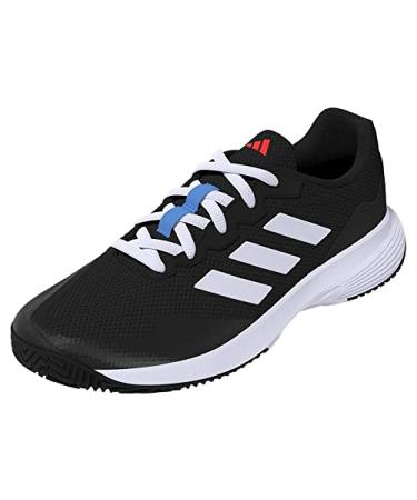 adidas Men's Gamecourt 2 Tennis Shoe 9.5 Black/White/Solar Red