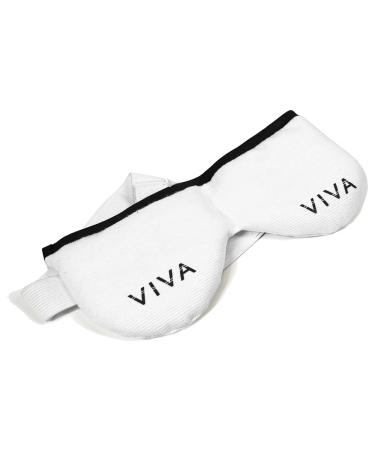 Viva Mask | Moist Heat Dry Eye Therapy Compress | Microwave Activated | Dry Eye Irritation Relief | Reusable Non-allergenic Washable | White