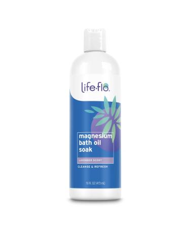 Life-flo Magnesium Bath Oil Soak | Potent Magnesium Chloride Soothes & Relaxes Muscles & Joints | 16oz (Lavender) Lavender 16 Fl Oz (Pack of 1) - Buy Online on GoSupps.com