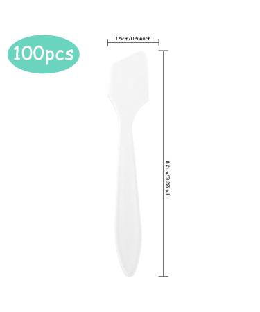 100-Pack Metal Makeup Spatula & Applicator Set - Mini Beauty Scoop for Face Cream Masks & Cosmetic Mixing - Buy Online on GoSupps.com