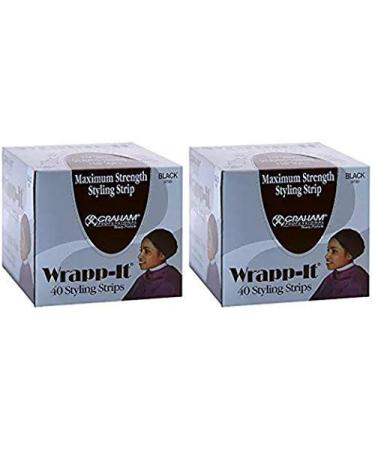 Wrapp-It Black Styling Strips (2 Pack) - Perfect for Hair Styling and Wrapping - Buy Online on GoSupps.com