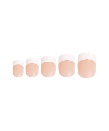 Acrylic Square Nails Set - 24 French Pink Rose Nails for Elegant Manicure - Buy Online on GoSupps.com