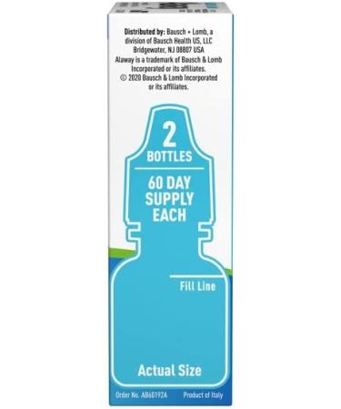 Alaway Allergy Eye Itch Relief Drops, Antihistamine, 0.34 Fl Oz - Pack of 2 - Buy Online on GoSupps.com