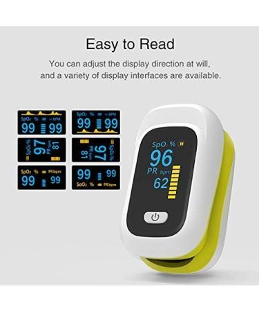 Buy ECOSWAY OLED Fingertip Blood Oxygen Monitor - SPO2 Oximeter | International Shipping - Pink - Buy Online on GoSupps.com