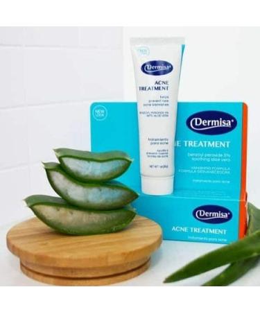 Dermisa Acne Treatment Cream with 5% Benzoyl Peroxide | Spot Treatment for Pimples & Breakouts | Aloe Vera Infused, Fragrance Free - 1oz - Buy Online on GoSupps.com