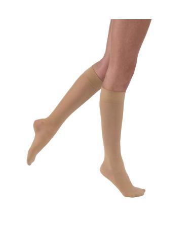 BSN Medical 119011 Jobst Ultra Sheer Compression Stocking Knee High 20-30mmHg Closed Toe Large Full Calf Natural